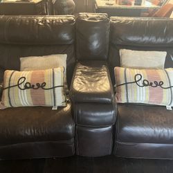 SOFA + LOVE SEAT REAL GENUINE LEATHER