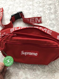 Supreme Waist Bag (SS18) Red  Supreme bag, Bags, Waist bag