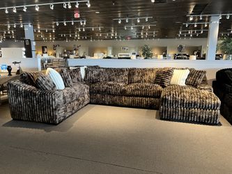 Brown 4PC Chaise Sectional Couch