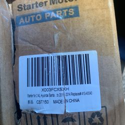 Starter For Hyundai Santa 2.4L  2011 To 2014