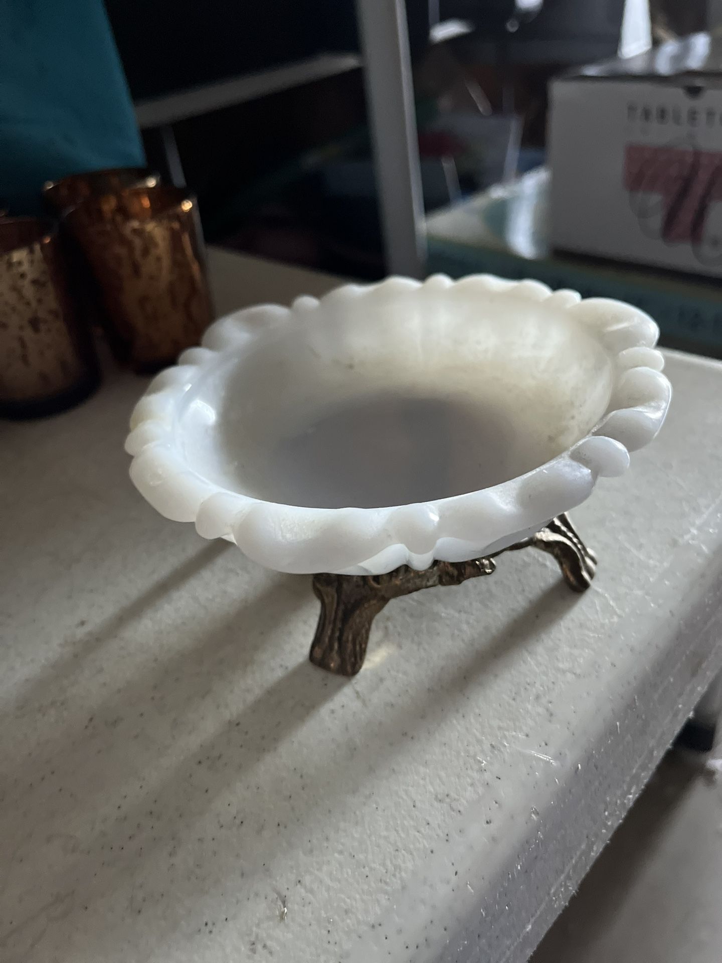 Milk glass bowl