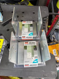 Simpson ABU ZMAX Galvanized Adjustable Standoff Post Base for 6x6 Nominal Lumber (2 bases)