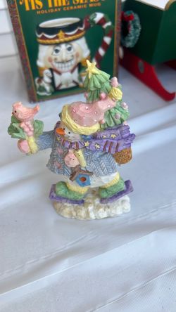 Christmas Snowman Resin Figurine