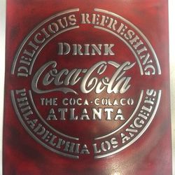 Coca Cola Vintage Metal Sign 