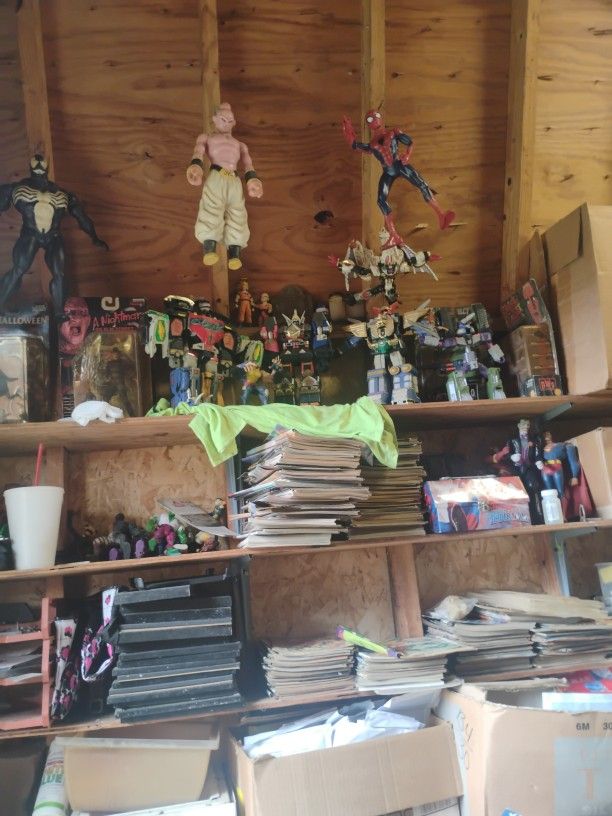 Comic Book Collection With Unopened Original Action Figures