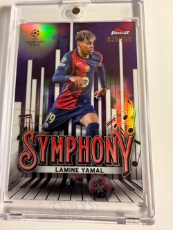 2024-25 Topps Finest UEFA Lamine Yamal Symphony Purple Refractor/299 # SY-19