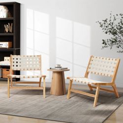 Ojai faux leather accent chair, set of 2 ，IF2109