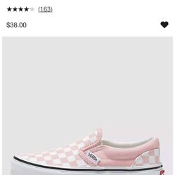Girls Pink Checkered Vans 