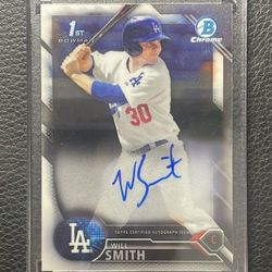 2016 Will Smith 1st Bowman Chrome “Topps Certified” Autograph Rookie Card. Los Angeles Dodgers 