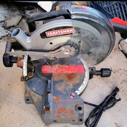 CRAFTSMAN Saw & Blades 10-in 15-Amp Folding Compound Corded Miter Saw Tools Irwin Skilsaw Set 10" & 7 1/4 Table top Machine Crafts Man Lot