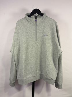 Grey Alo 1/4 Zip Hoodie
