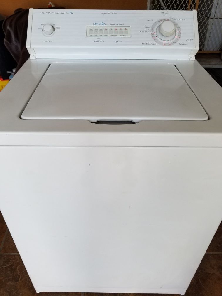 Whirlpool Imperial Series Washer, Heavy Duty, Super Capacity Plus, 8 Cycle and 2 Speed, Works Great!