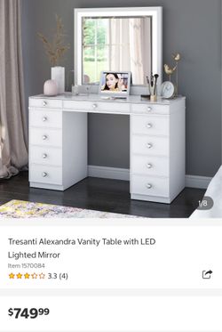 Vanity table with led light new put together