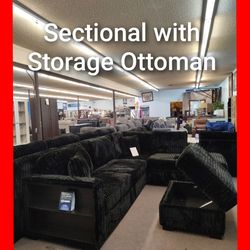 💥 Sectional with Storage Ottoman