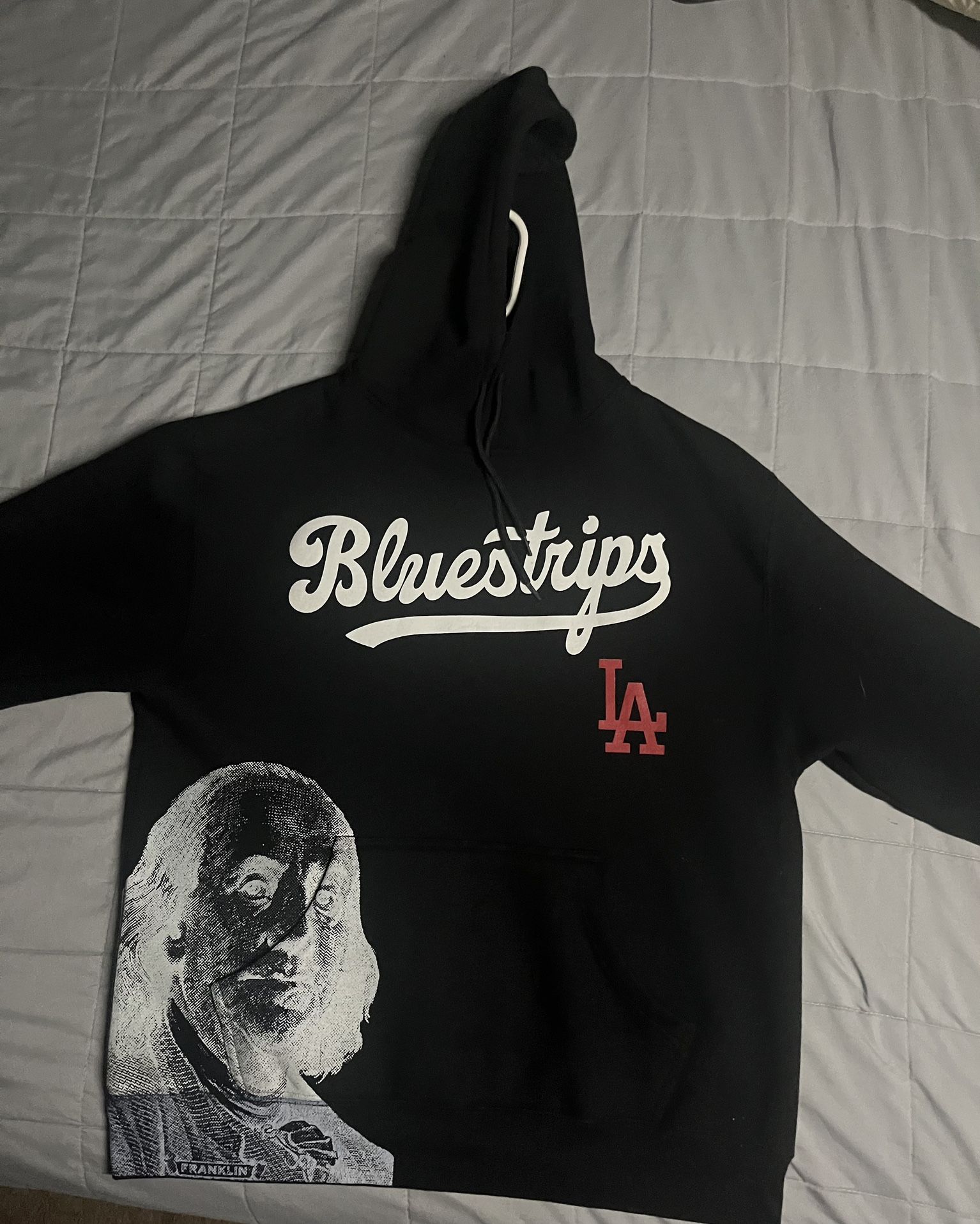 blue strips/ sdl hoodie