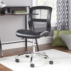 Mainstays Mid-Back, Vinyl Mesh Task Office Chair, Black