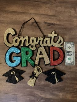 Grad.  Graduation. Party.  Decor. 