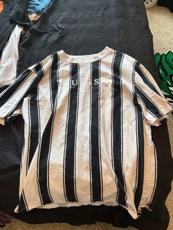 Balck white vintage  Guess x asap rocky striped t shirt size L