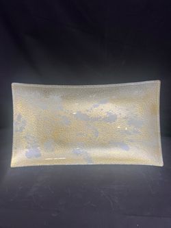 Large glass serving tray