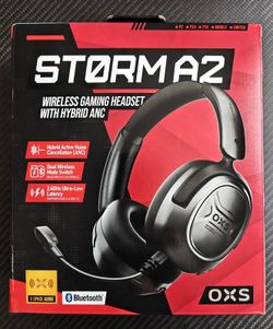 OXS Storm A2 Wireless Headset, ANC, Bluetooth 5.4 & 2.4GHz Low Latency, Dual EQ