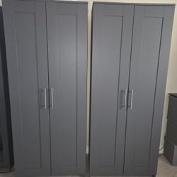 CHARCOAL GREY WARDROBE CLOSET  (2 AVAILABLE) (Price Per Closet)