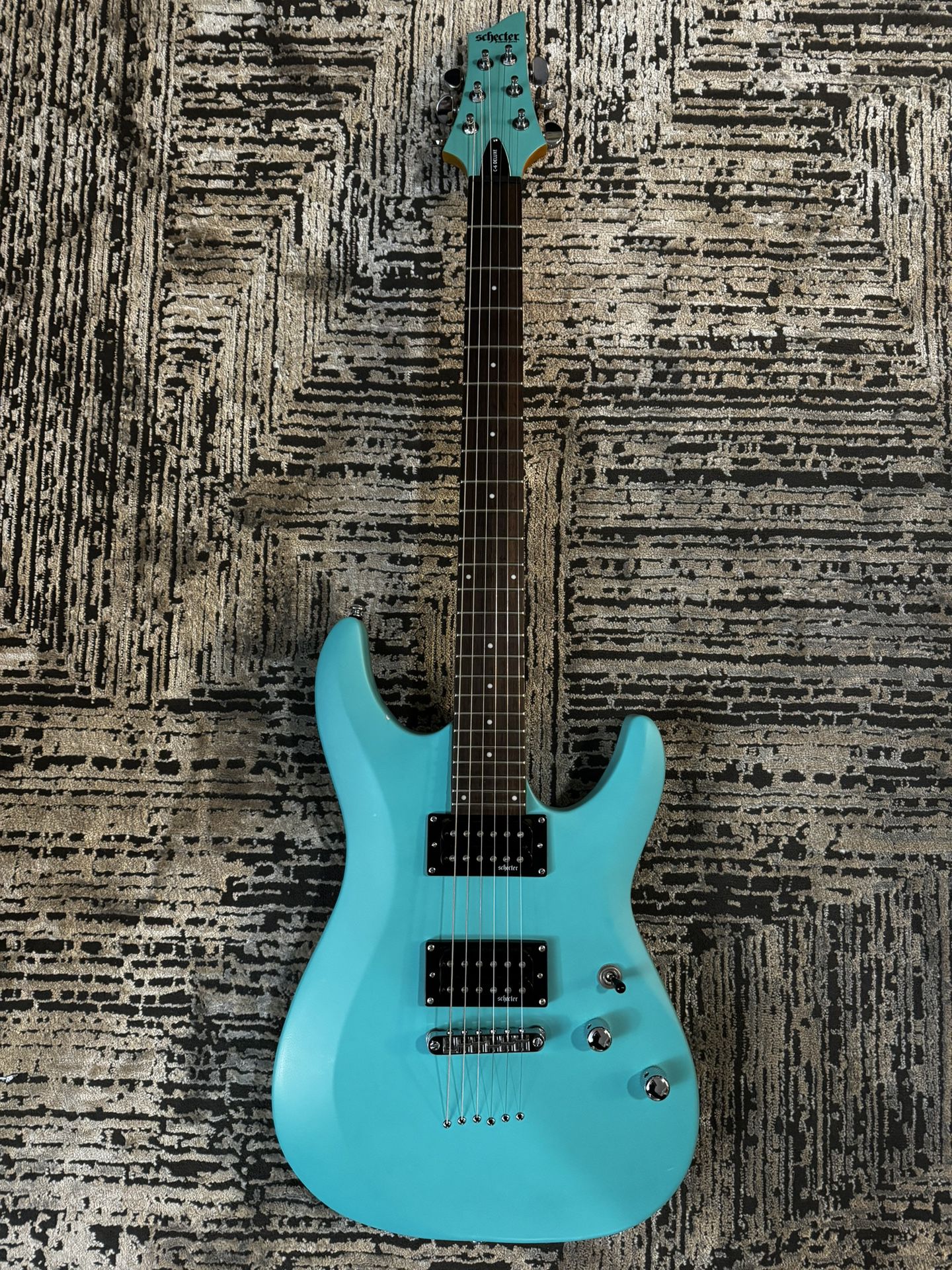 Schecter C-6 Deluxe in Aqua Electric Guitar