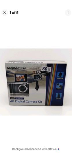 Vivitar SnapShot Pro 4K Digital Camera Kit Selfie Screen 80 Megapixels W/ Case