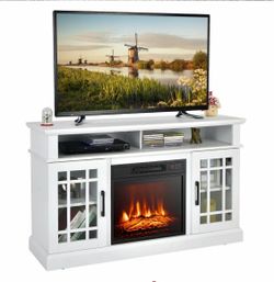 Ripley Unfinished TV Stand for TVs up to 55" with Fireplace Included