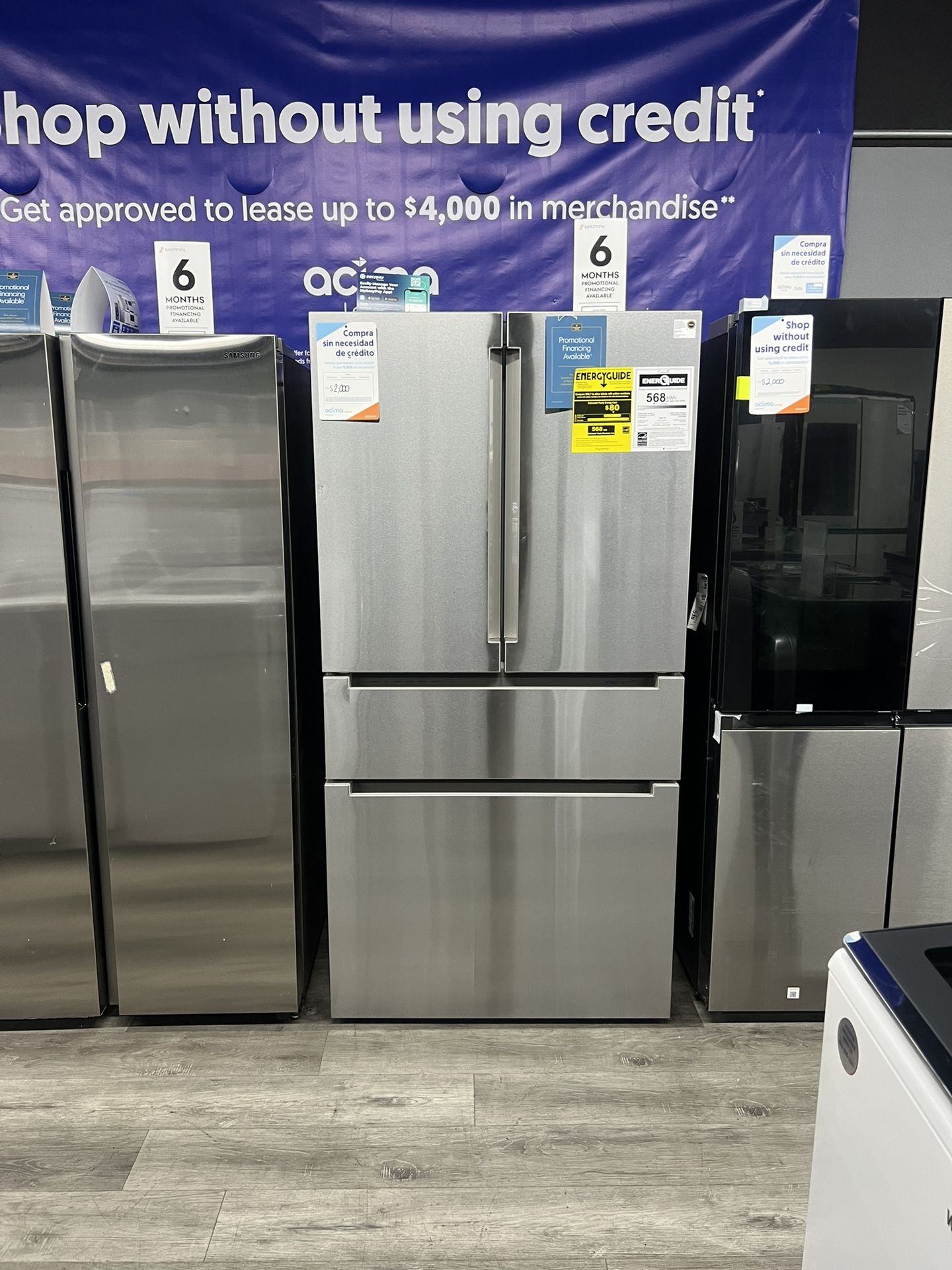 Bosch - 800 Series 20.5 Cu. Ft. 4-Door French Door Counter-Depth Smart Refrigerator with VitaFresh - Stainless Steel