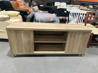 New -Tv Stand for 59 Inch Tv W: 59” x H: 25 x D: 15.5” inches  Heavy-Duty Entertainment Center with 2 Cabinets & Open Shelves, Media TV Console Table,