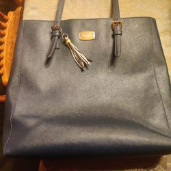 MK Navy Tote Bag 