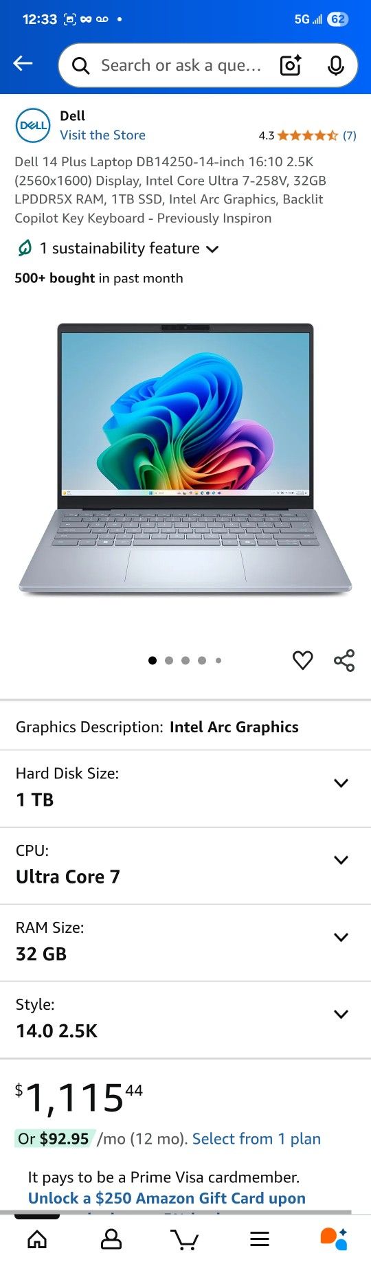 Dell 14 Plus Laptop 32 GB RAM 1 TB SSD