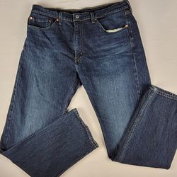 Levi's Straight Leg 505 Jeans Men's 38x34 Blue Denim Zip Up Dark Wash