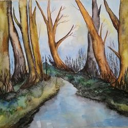 Original watercolor painting 11”x14”handmade new