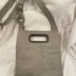 Hobo Gray Leather Crossbody