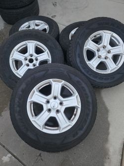 5X 17" JEEP WRANGLER WHEELS RIMS TIRES