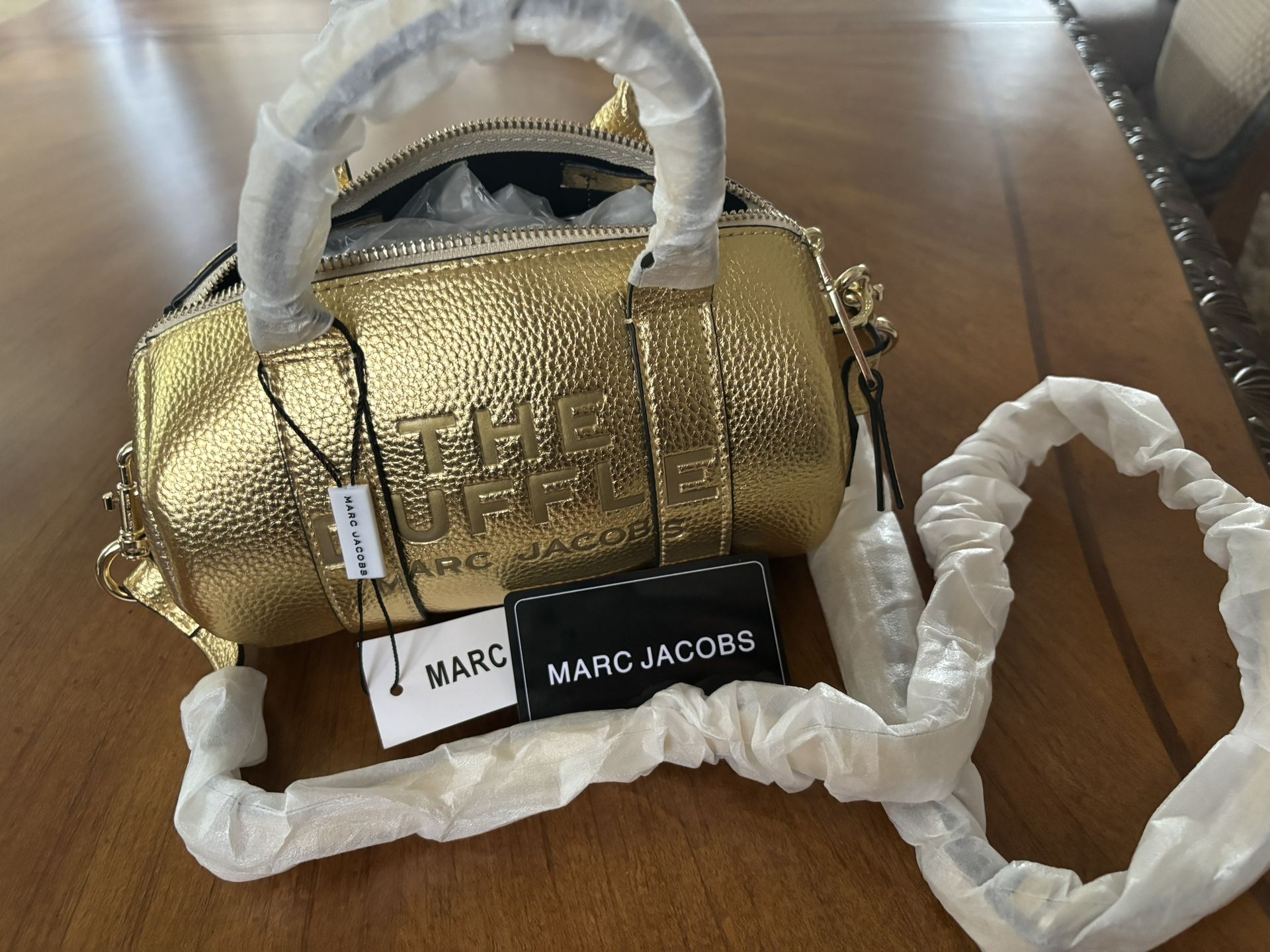 Leather Gold Bag