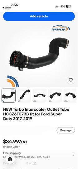 NEW Turbo Intercooler Outlet Tube HC3Z6F073B fit for Ford Super Duty 2017-2019