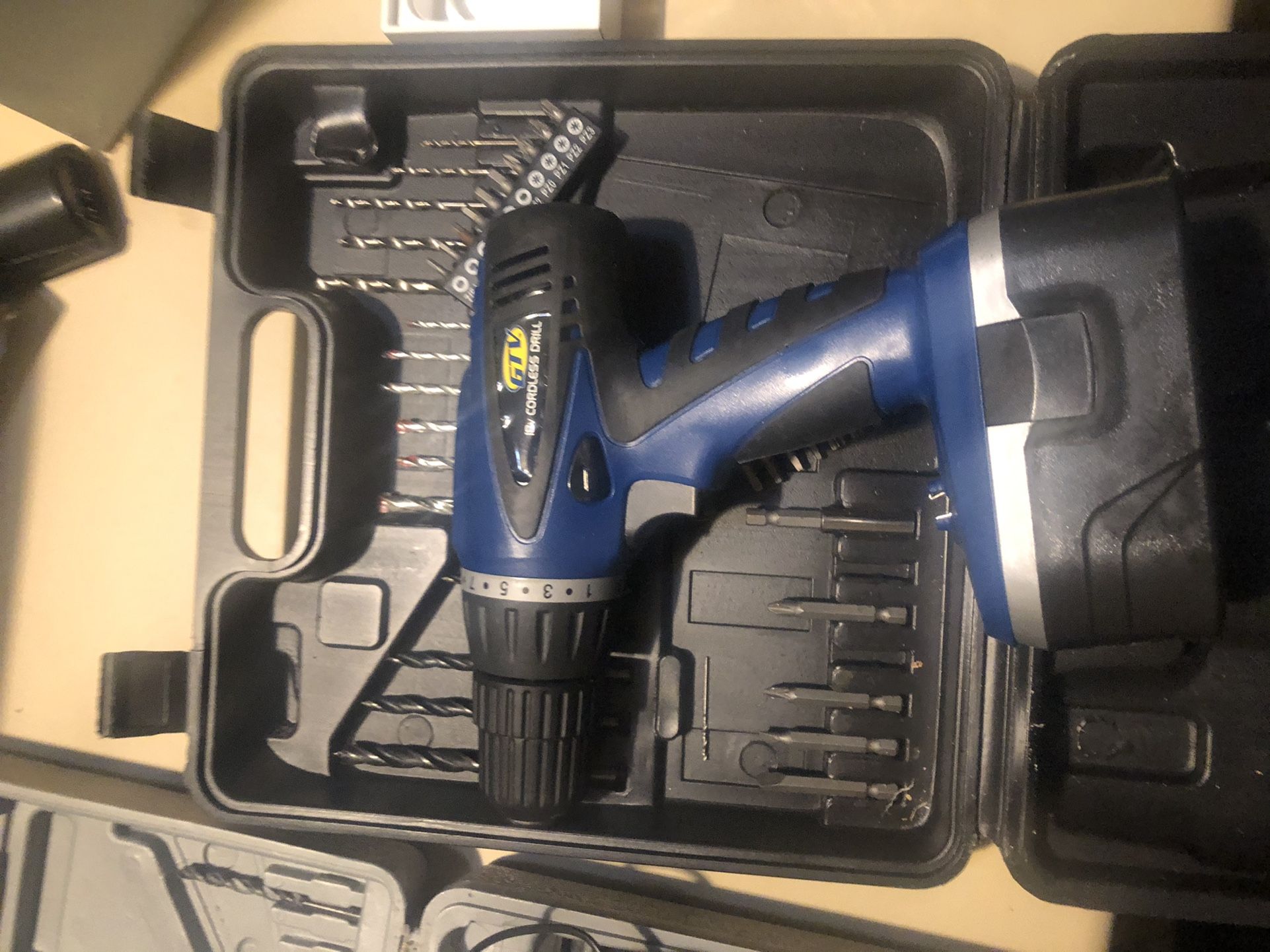 Tornado Tools 18V Cordless Drill And GTV 18 V Cordless Drill Together