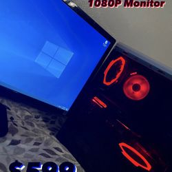 Gaming PC w/ 1080P Monitor