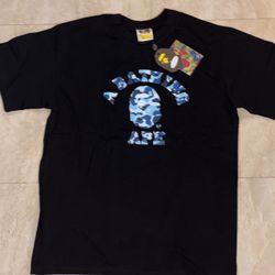 BLACK, AND BLUE CAMO BAPE SHIRT