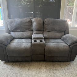 Loveseat Recliner With Console