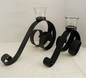 wrought iron swirl votive cup, candle holder