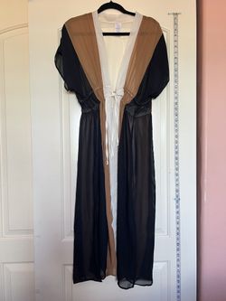 Black, Tan, White Kimono Size Small