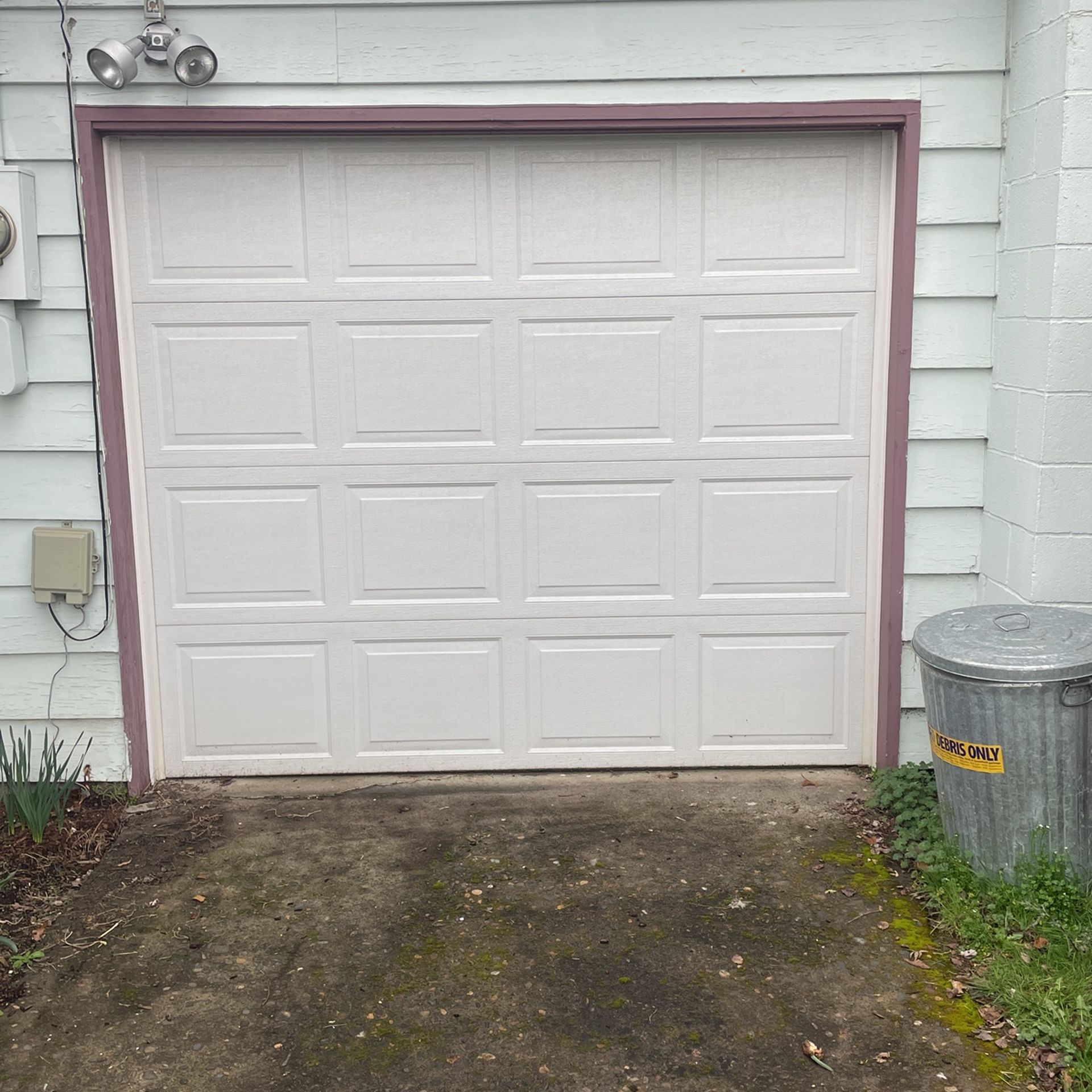 8’ by 7’ garage door w/ opener