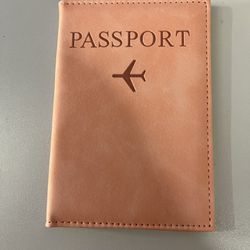PASSPORT PROTECTOR CORAL COLOR HOLDS USA PASSPORT