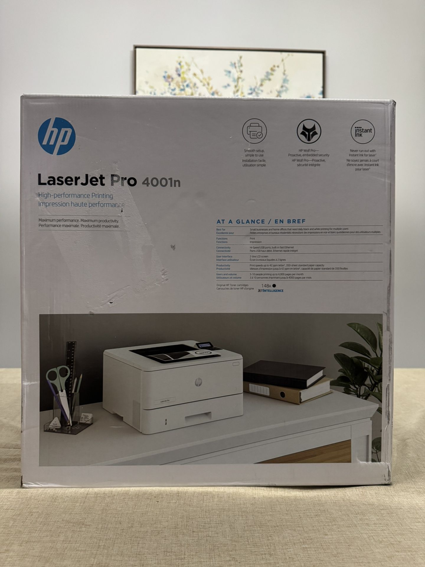 HP Laser Jet Pro 4001N Printer