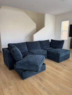 Floor Model/Return Lovesac Midnight Navy Corded Velvet Sactional - 🚚 FREE SHIPPING 