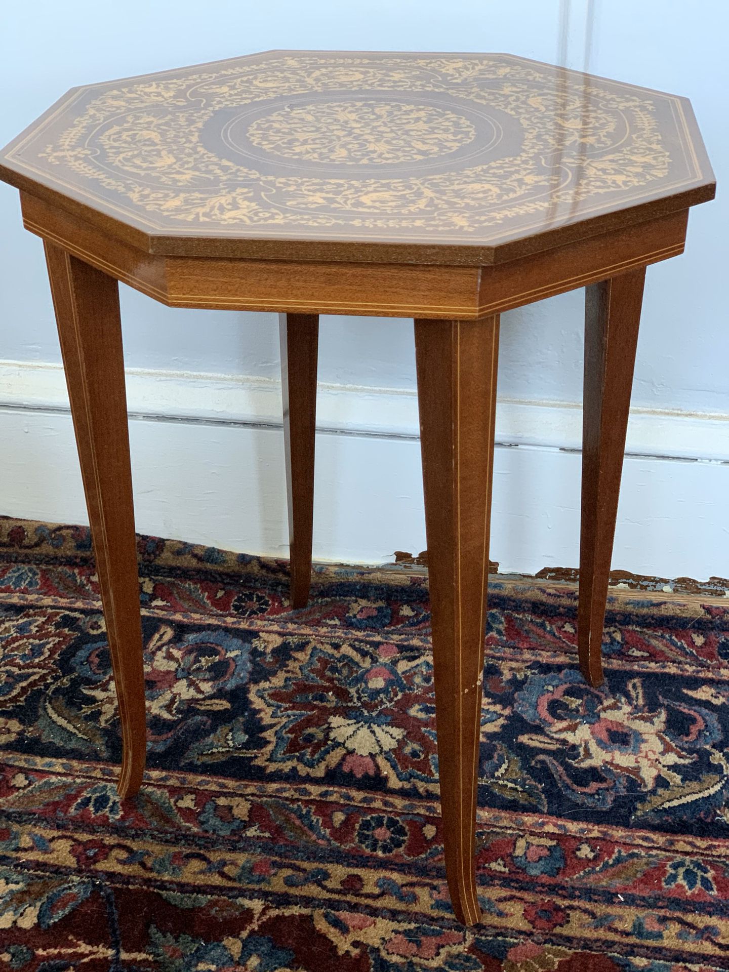 Antique inlay side table