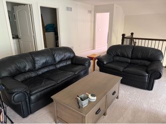 Leather Sofa and Loveseat
